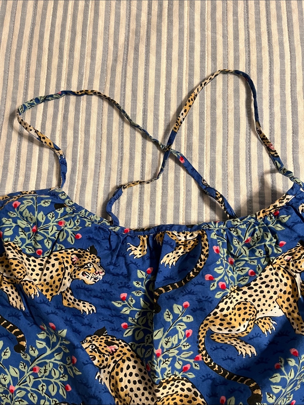 Printfresh Royal Blue Leopard & Floral Sleep Cami - Picture 3 of 9